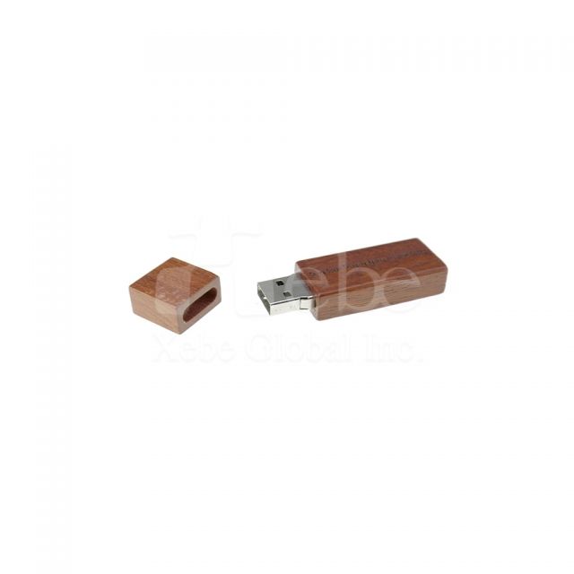 red wood printed logo wooden USB