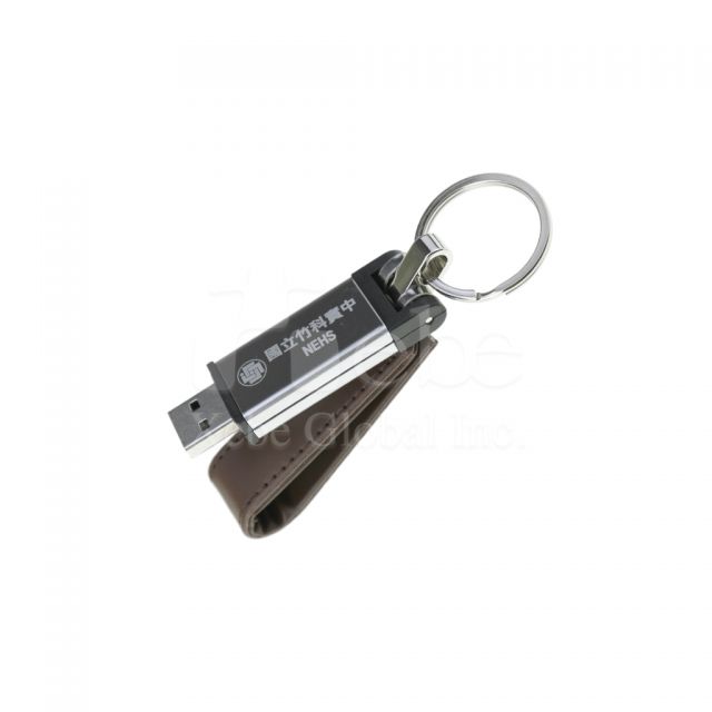 key ring printed LOGO leather USB