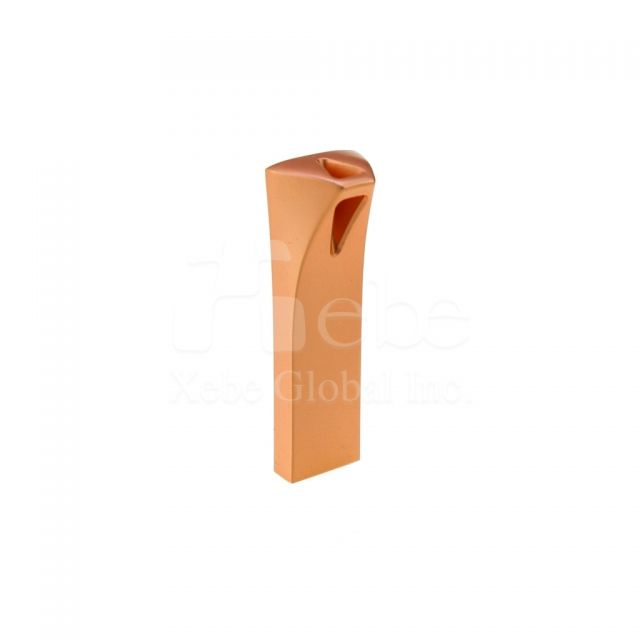 pale orange metal glossy USB