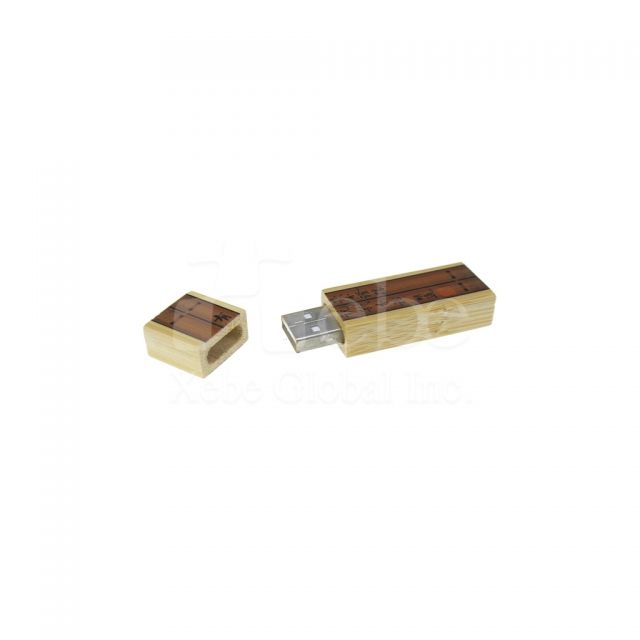 carving printed logo wooden USB