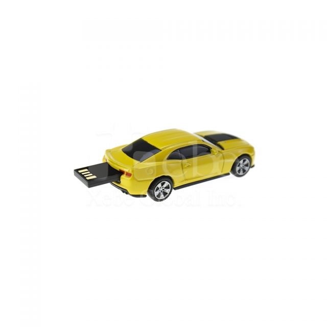 yellow model sport car 3D customized USB