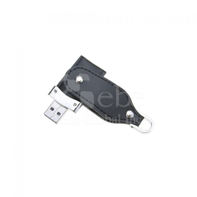 dark blue leather USB