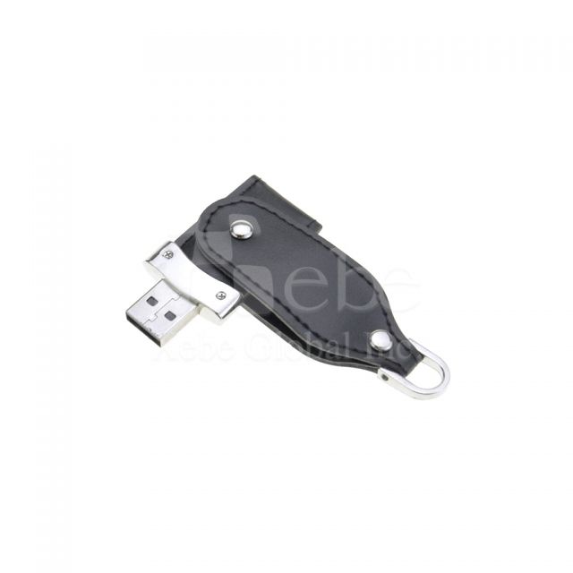 dark blue leather USB