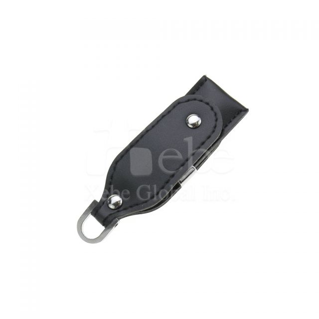 dark blue leather USB
