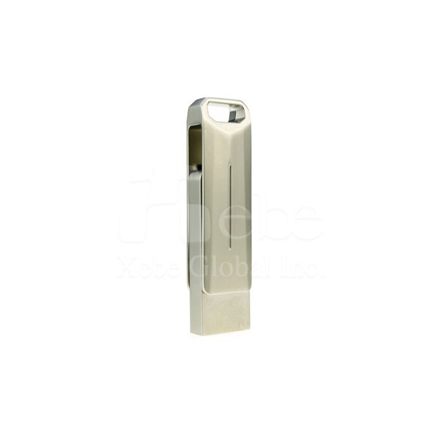 silver customized flash drive