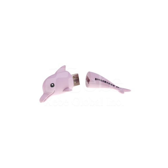 Pink purple dolphin customized usb 
