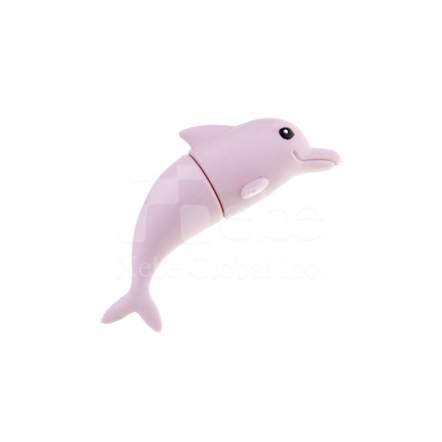 Pink purple dolphin customized usb 