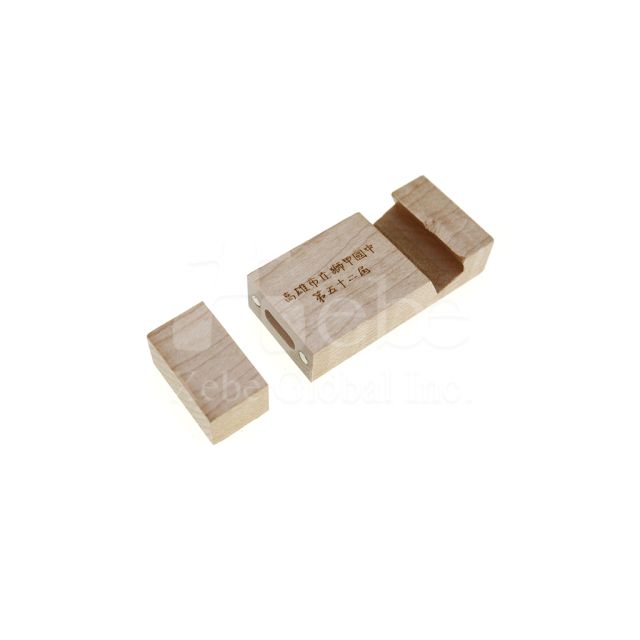 small portable wooden phones stand usb