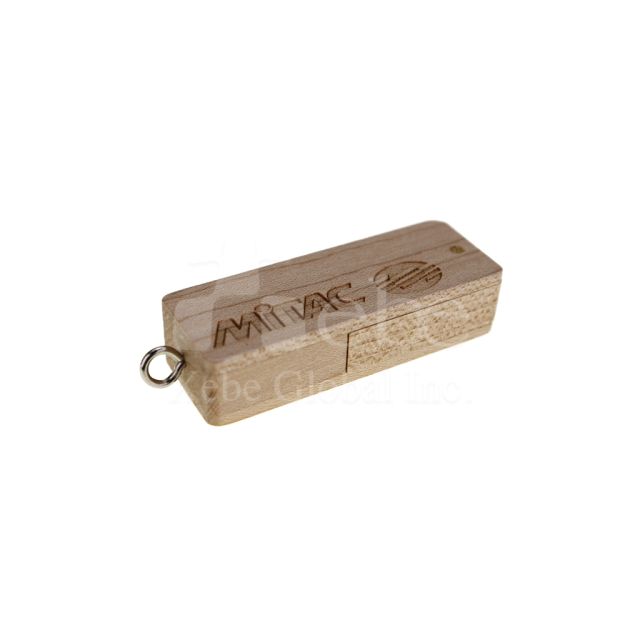 rotating wooden pen drive