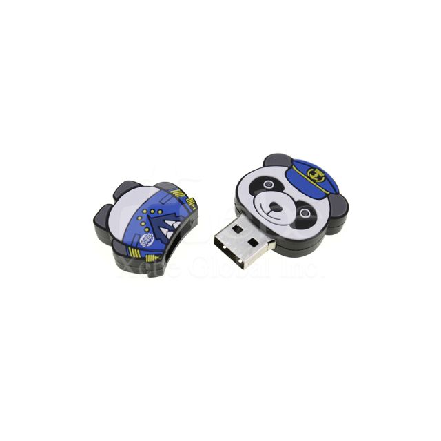 panda sheriff style flash drive
