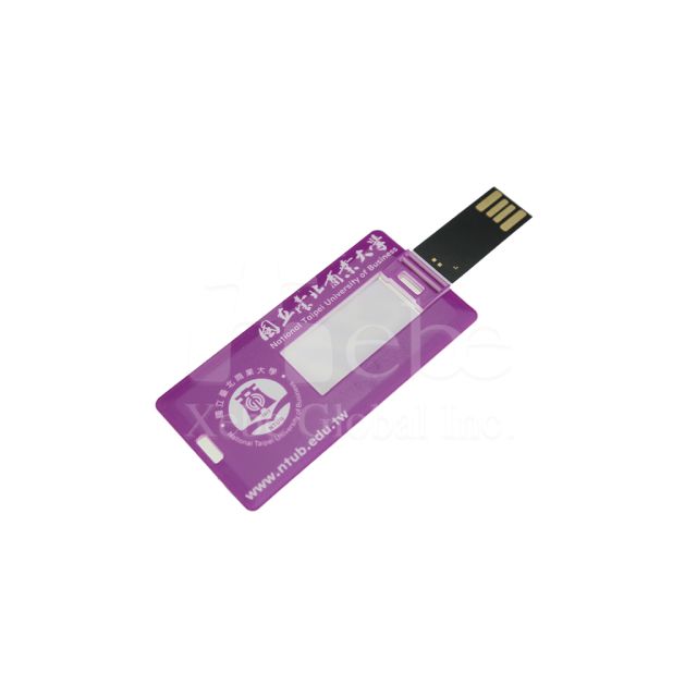 purple credit card usb drive school souvenir