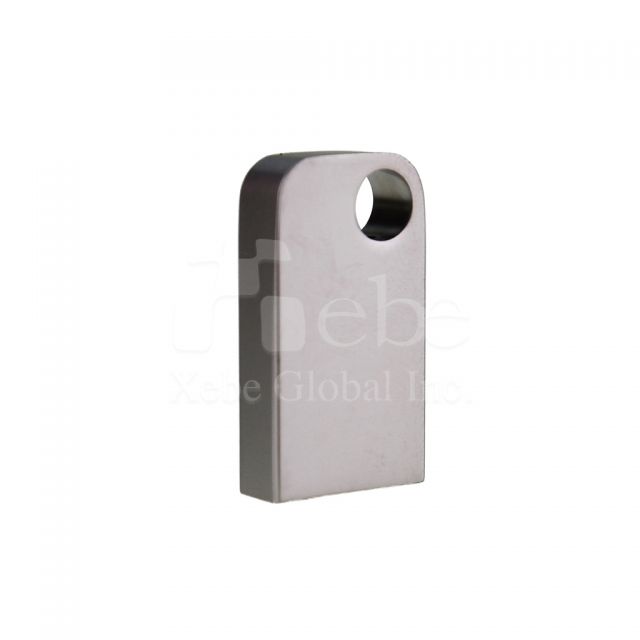 black and silver short version mini flash drive