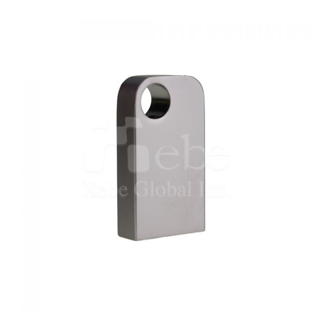black and silver short version mini flash drive
