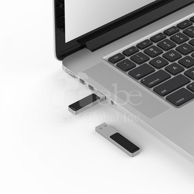 silver led classic flash drive