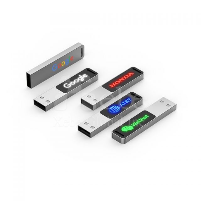 silver led classic flash drive