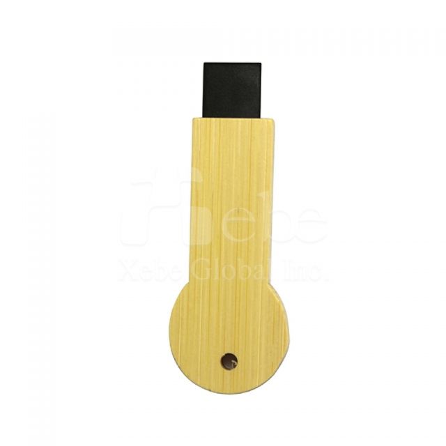 key shape wooden usb flash drive