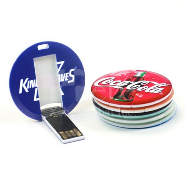 customized round gift flash drive