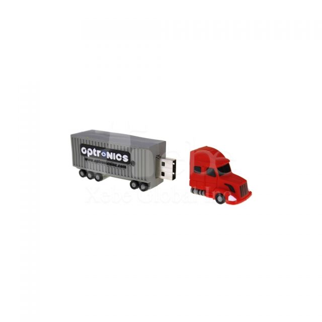 red and gray truck shape usb flash drive 