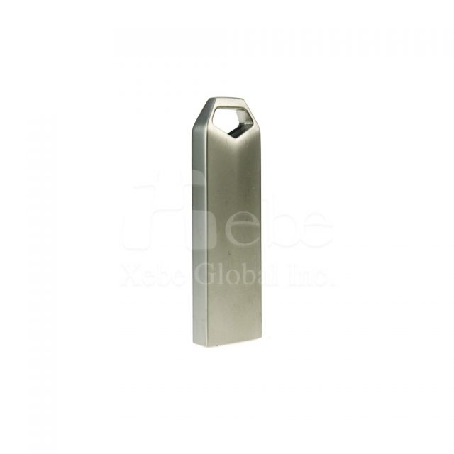 simple silver metal usb flash drive 