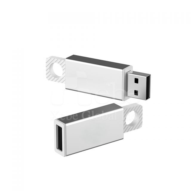 silver metal usb flash drive gift making  