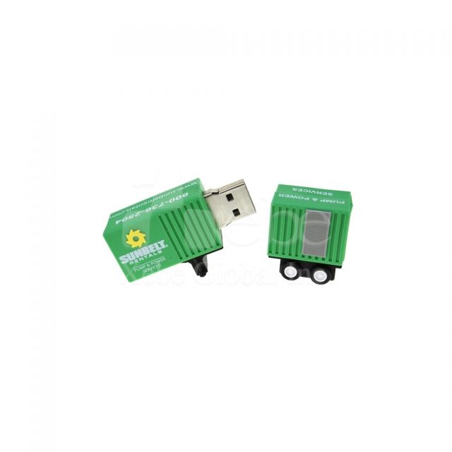 green container truck customized flash drive