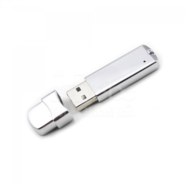 open lid silver classic flash drive