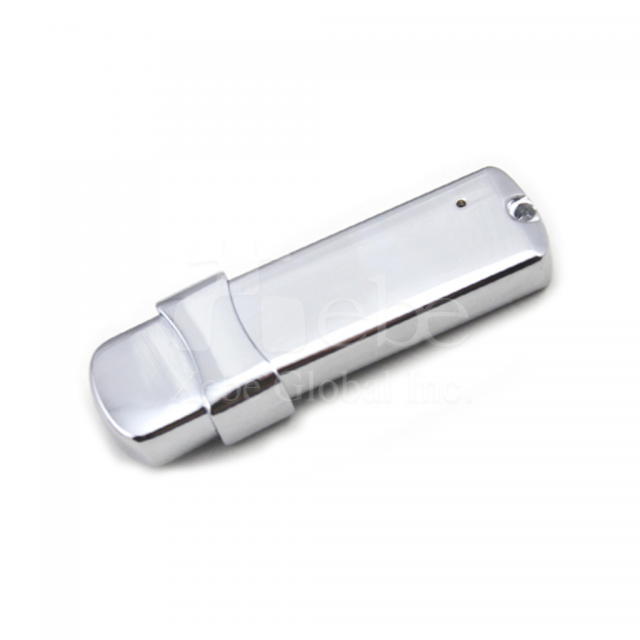 open lid silver classic flash drive