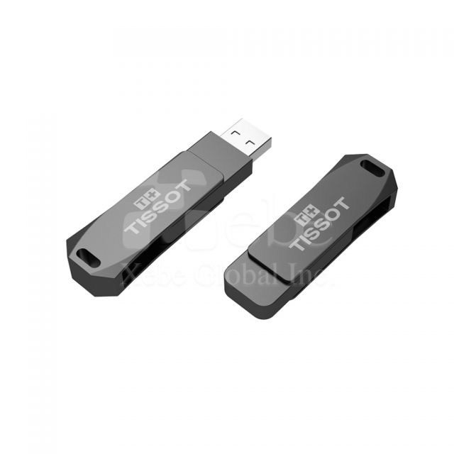 stylish rotating metal flash drive