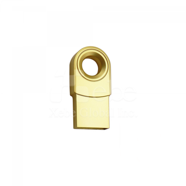 gold circle mini flash drive