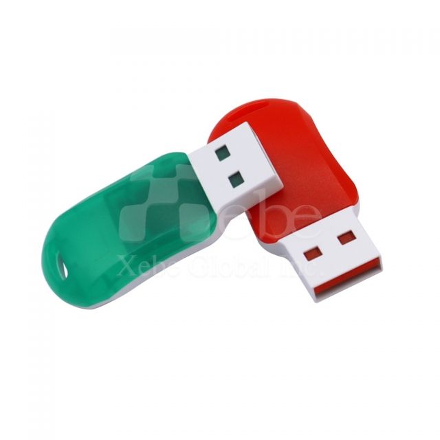 green mini flash drive