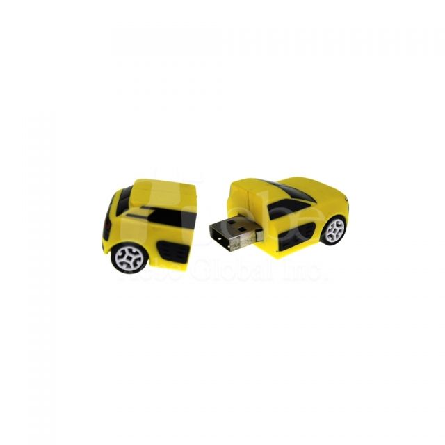 yellow car custom flash drive