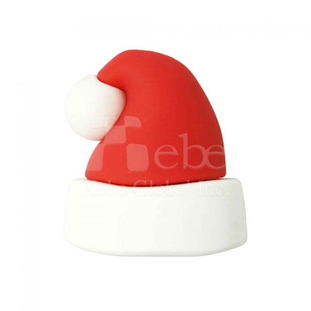 three dimensional santa hat shaped flash drive