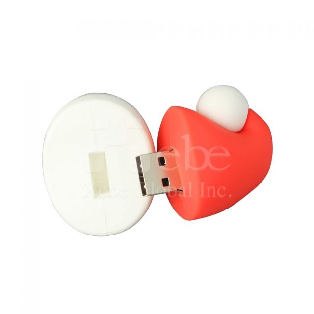 three dimensional santa hat shaped flash drive