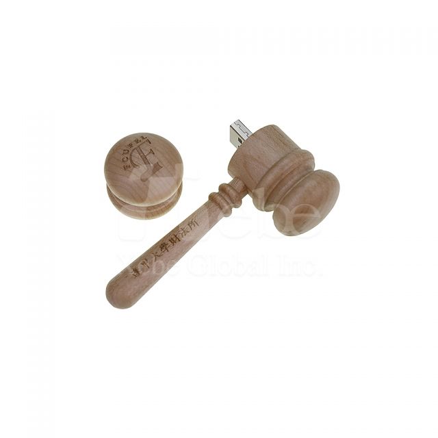 mallet shaped wooden flash drive
