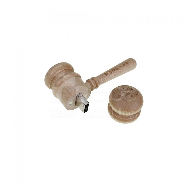 mallet shaped wooden flash drive