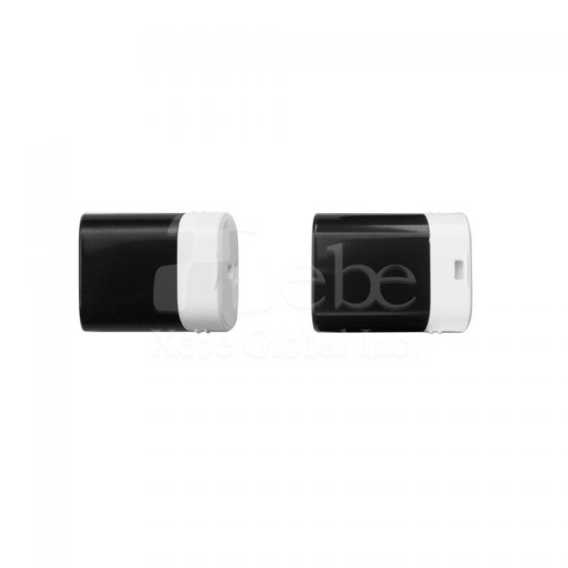 black and white mini flash drive