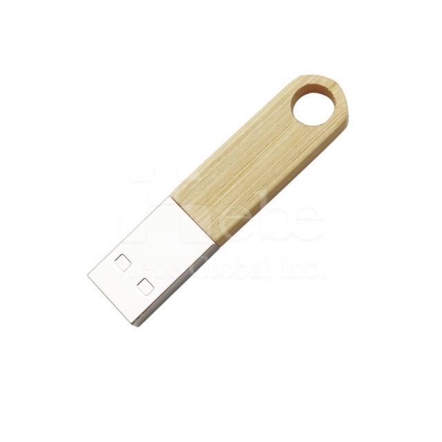 circle hanging ring wooden flash drive