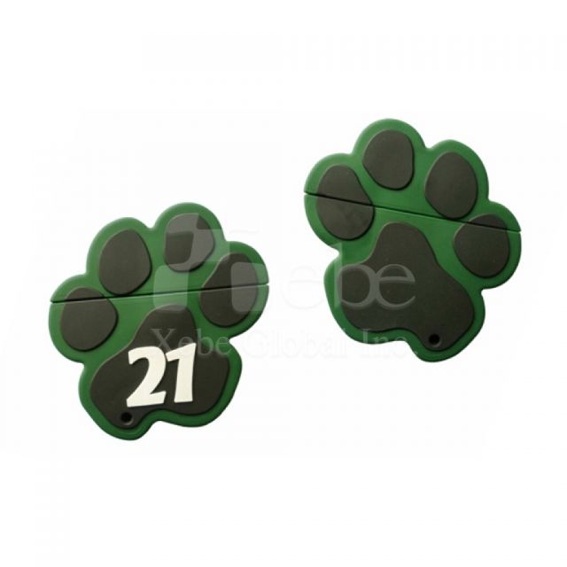 customized paw print style usb flash drive