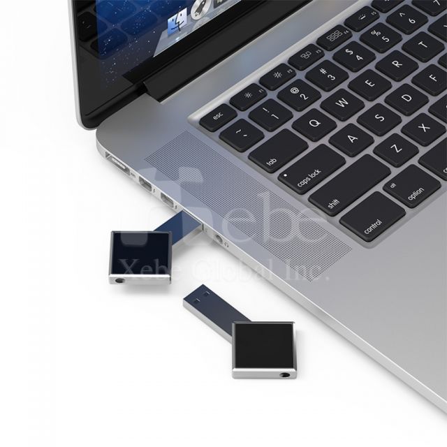 custom silver illuminated classic usb