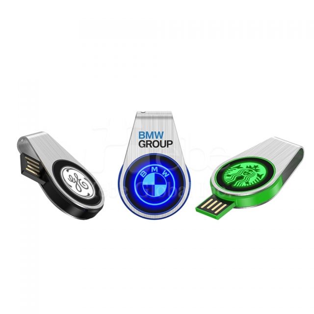brand logo illuminated mini flash drive