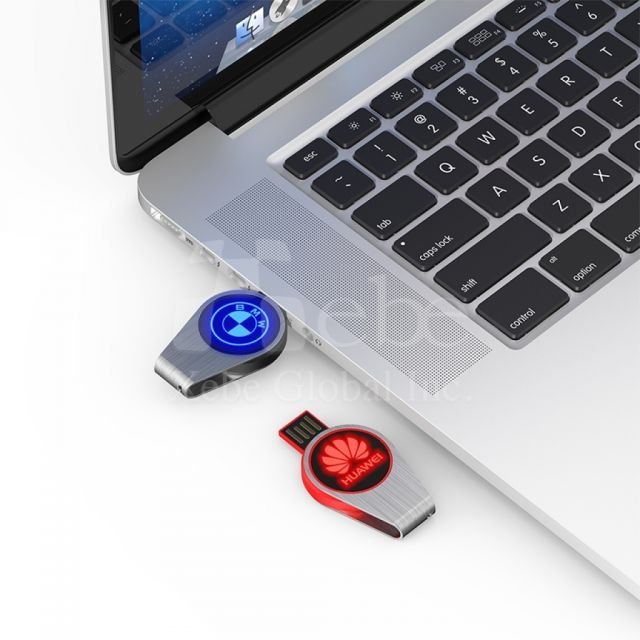 brand logo illuminated mini flash drive