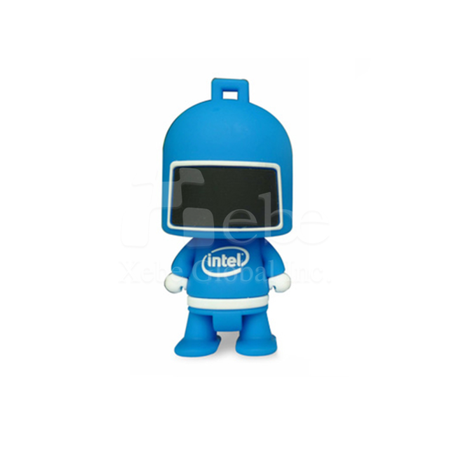 blue robot custom usb drive