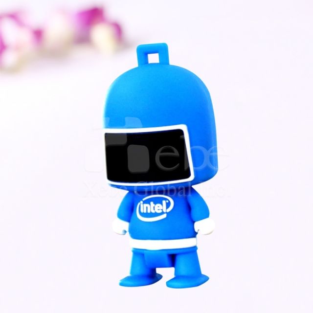 blue robot custom usb drive